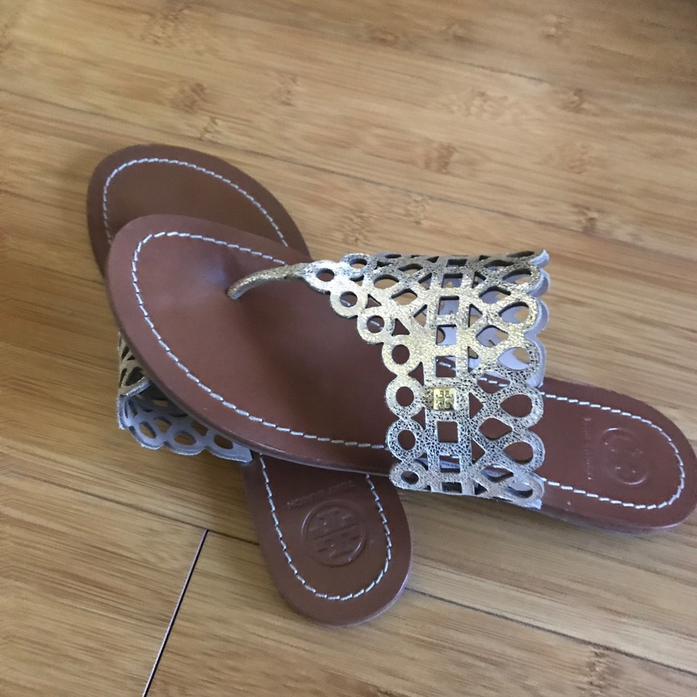 Tory Burch Metallic Sandals